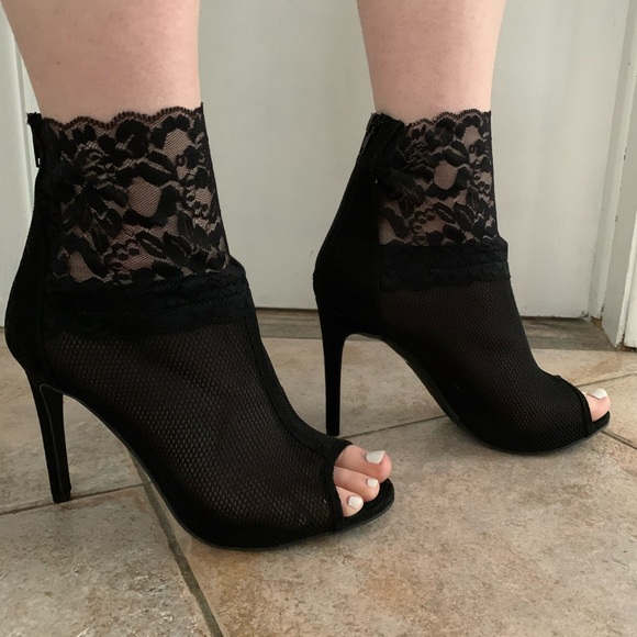 Anne Michelle ankle stiletto open toe boots/shoes size 8 - Picture 6 of 13